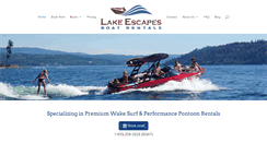 Desktop Screenshot of lakeescapesboatrentals.com