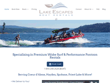 Tablet Screenshot of lakeescapesboatrentals.com